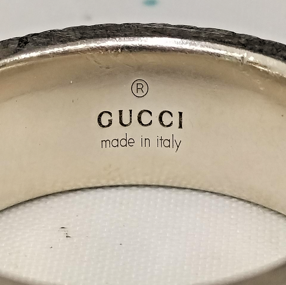 Gucci GGロゴ シルバー925 ダブルバンドリング サイズ20 メンズ