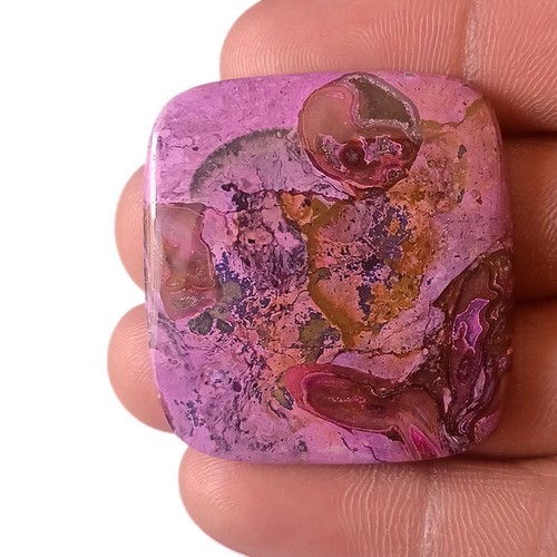 77Cts. Natural Purple Sugilite Designer Cushion Cabochon Loose Gemstone Russia - Picture 4 of 8