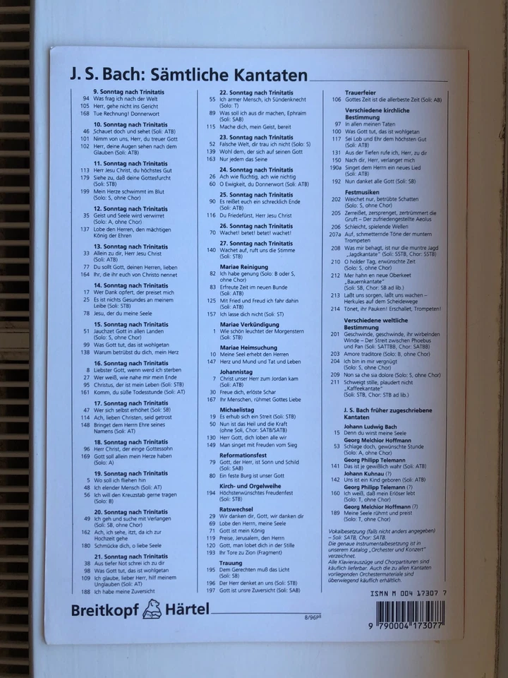 JS Bach: Cantata BWV 153 - Schau, lieber Gott, wie meine Feind - Image 2 of 3