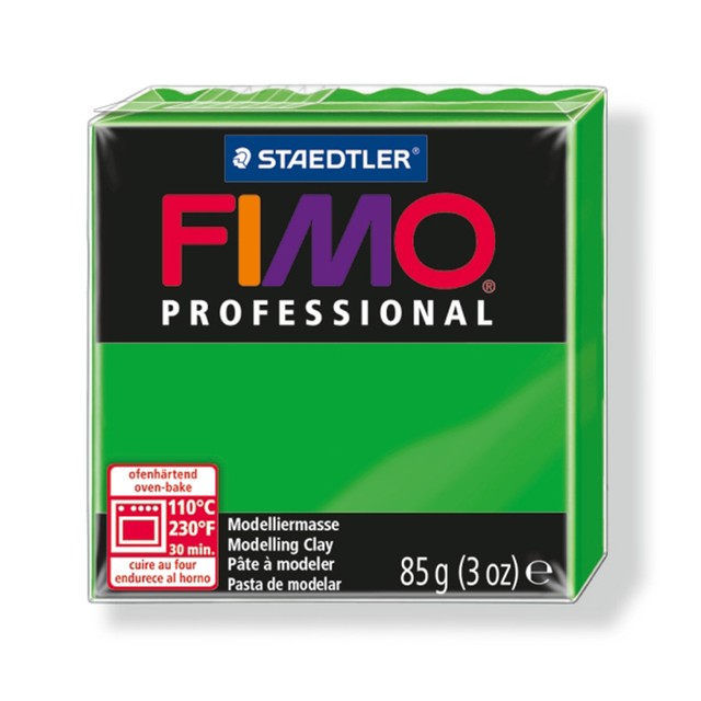 Staedtler fimo professional полимерная глина, запекаемая в печке, уп. 85г цвет: ярко-зеленый (4007817800225)