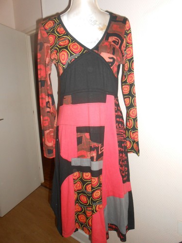 Robe Desigual Taille XS (34) - Multicouleur - Manches Longues - Occasion