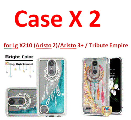 Lotto 2 x cover rosa blu argento chiaro sabbia viva PER LG Tribute Dynasty x210 - Foto 1 di 3