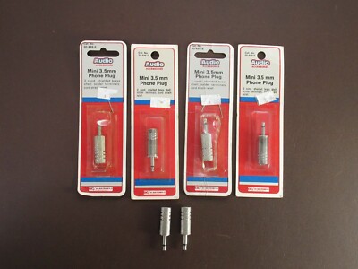 6 pack of GC Electronics Mini 3.5mm Phone Plugs (L EB)
