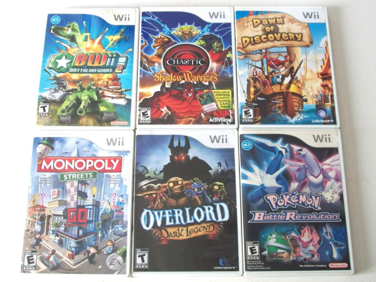Nintendo Wii Strategy Games Lot Pokemon Battle Monopoly Overlord Discovery  Wars