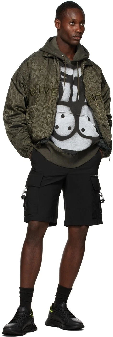 Felpa con cappuccio oversize Givenchy x Chito verde scuro Rottweiler Graffiti Taglia L $1390