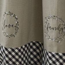 Bouquet of Grace Shower Curtain Park Designs New, Cotton Farmhouse, love, Family