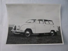 Vintage Saab 95 Station Wagon Factory Press Photo Photograph Image 