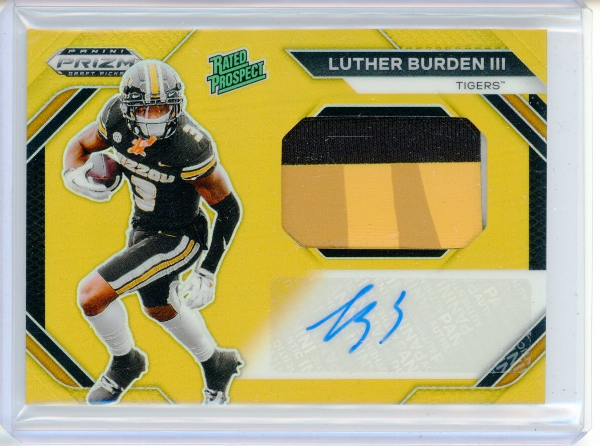 2024 Panini Prizm Draft LUTHER BURDEN III GOLD AUTO PATCH Autograph RC 10/10