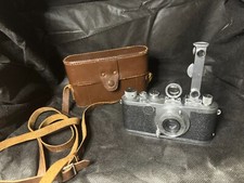 Vintage Leica IIIf Red Dial 35mm Film Camera with Summitar Lens  Leather Case