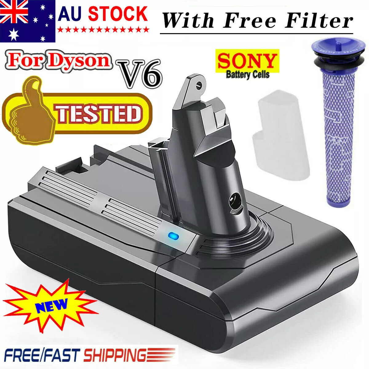Dyson v6 battery deals