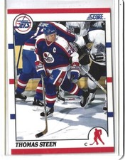 1990-91 Score Hockey NHL  Thomas Steen Winnipeg Jets #14 Trading Card Sweden+