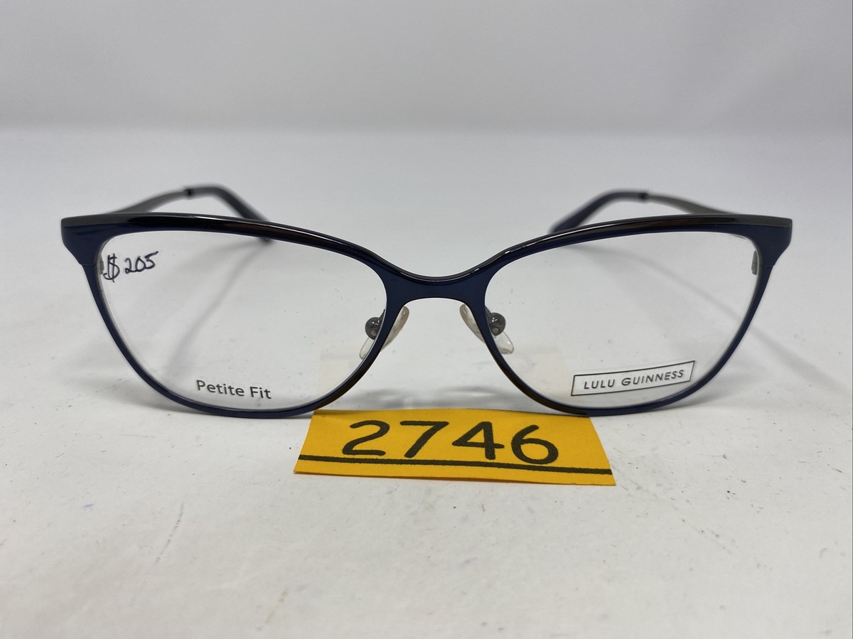 Lulu Guinness L774 NAV 50-15-135 B:35 Navy/Gunmetal Eyeglasses