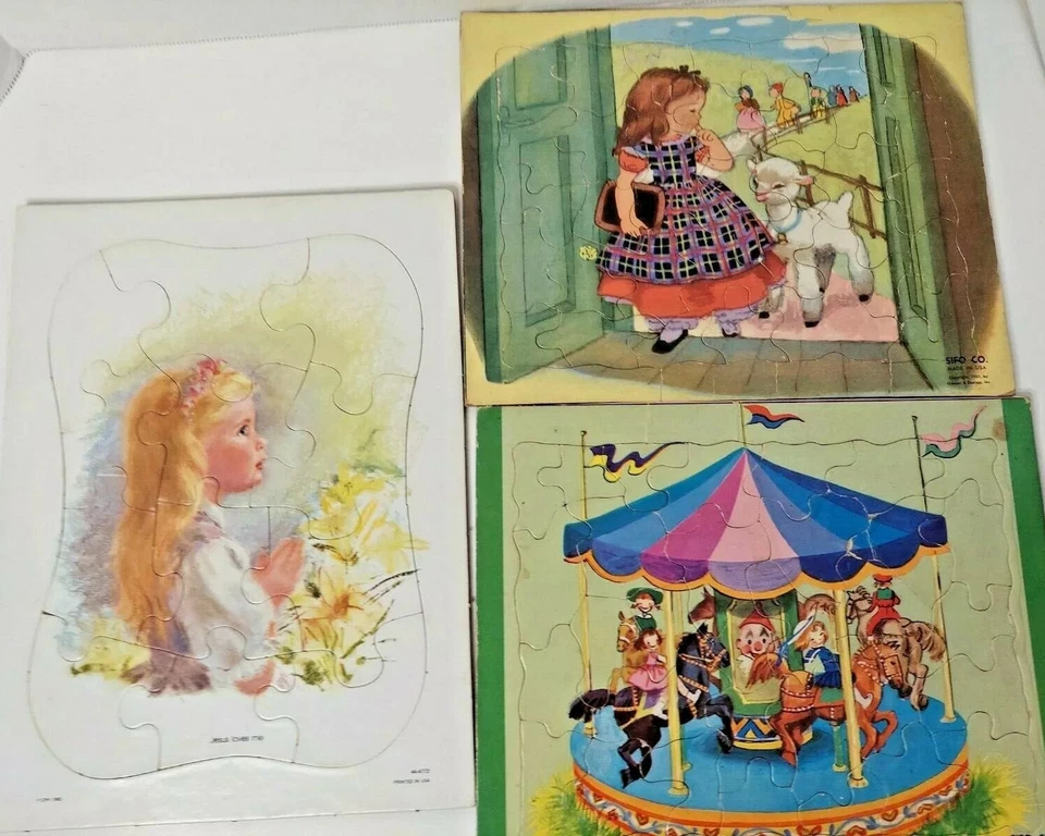 Vintage Jigsaw Puzzles for Children 8 Count (1950's and up) - Image 4 of 4