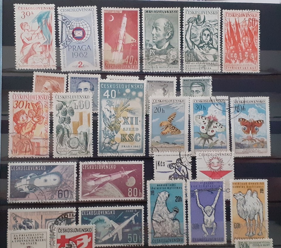 86 Czechoslovakia stamps 195565 arranged in catalogue order eBay
