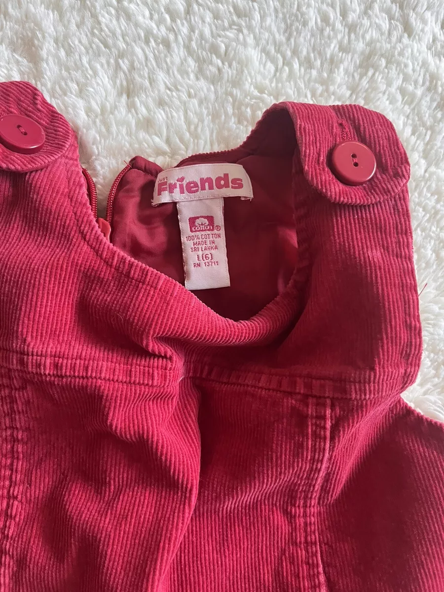 Vintage Just Friends Girls Jumper Corduroy Holiday Dress Size 6 eBay