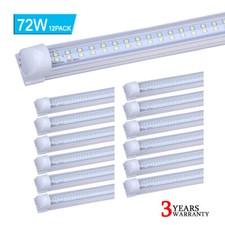12Pcs 72W 8FT Led Shop Light Fixture T8 8Foot Linkable Led Tube Light Bulb 6000K