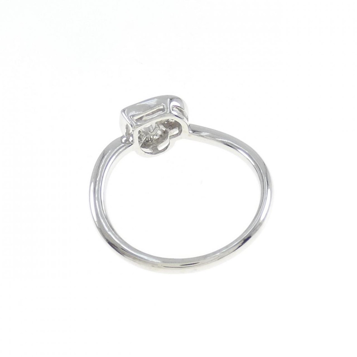 Authentic K18WG Heart Diamond Ring 0.13CT #260-006-519-9718 Authentic K18WG Heart Diamond Ring 0.13CT #260-006-519-9718