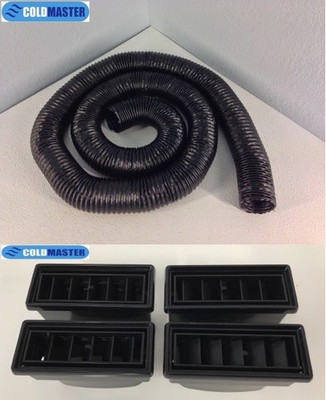 A/C Flex Schlauch 4 Rechteckig Schwarz Lamellen Von 2.5 inches IN Durchmesser