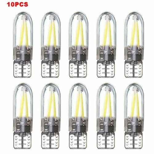 10PCS Yellow T10 194 168 W5W COB LED Silica Bright Glass License Light Bulbs - Picture 2 of 12
