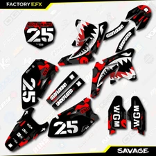 Black & Red Camo Savage Graphics Kit fits 07-09 Suzuki RMZ250 RMZ 250 decals