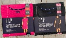 GAP Women's Short Sleeve Tiered Dress with Pockets Assorted Sizes & Colors NWT