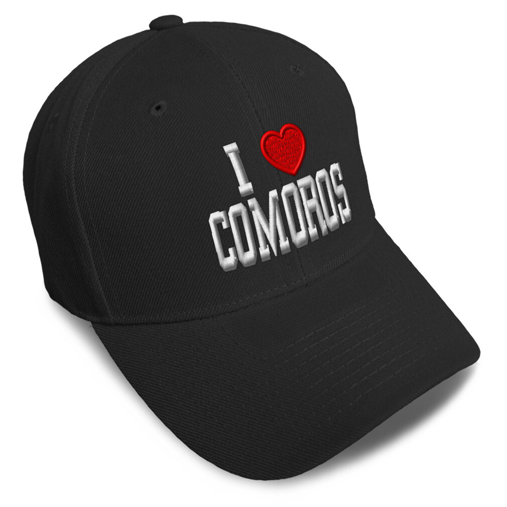 Baseball Cap I Love Comoros Dad Hats for Men & Women Strap Closure 1 Size