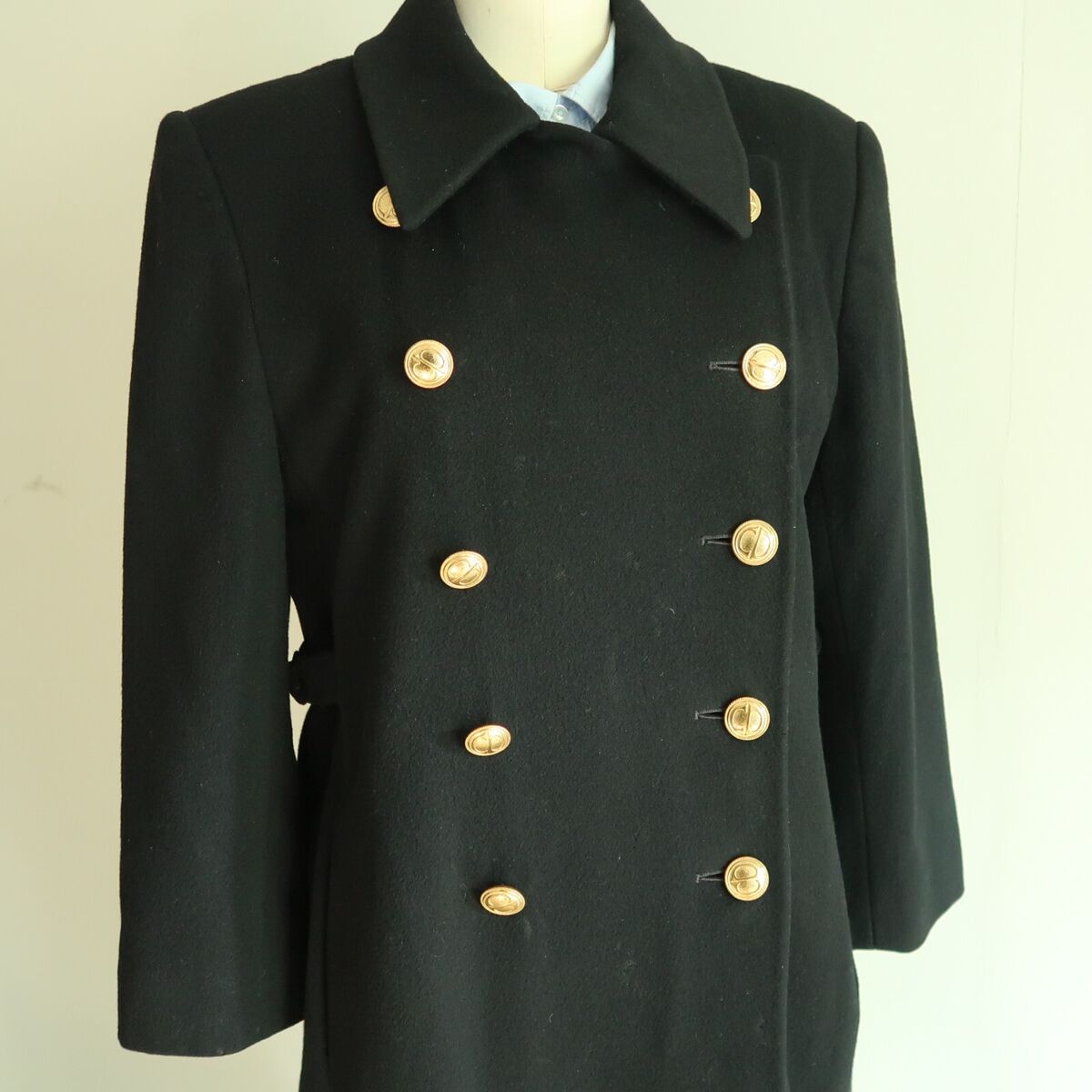 Christian Dior Coat Women's 8 Black Loro Piana Superfine Christian Dior Coat Women's 8 Black Loro Piana Superfine
