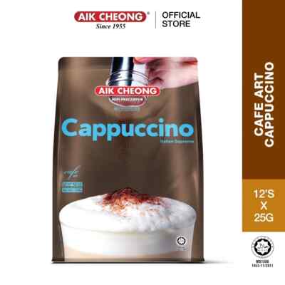 AIK CHEONG Cappuccino with Choco Granule - Cafe Art (25g x 12 Sachets)