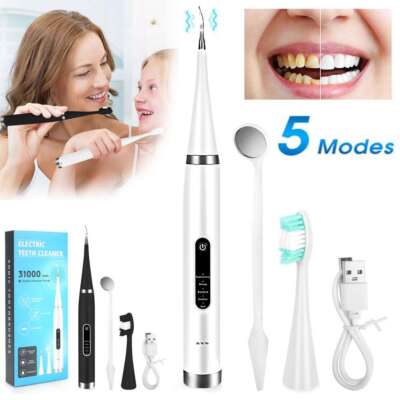Electric Tooth Cleaner Ultrasonic Dental Scaler Tartar Plaque Calculus Remover