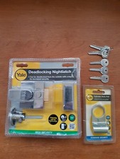 Yale P85 Deadlocking nightlatch rim cylinder lock inc 5x keys P-85-CH-CH-40. 