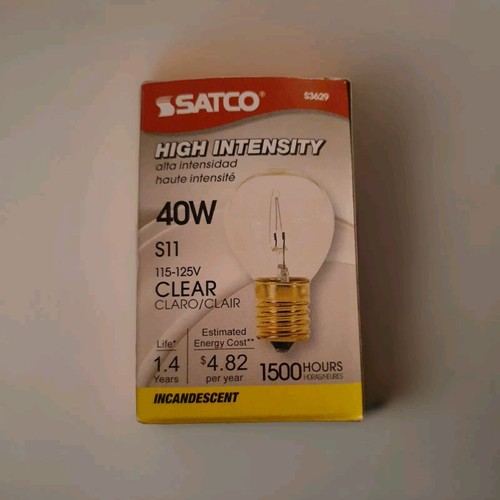 Satco S3629 Intermediate Base 40-Watt S11 Light 1 Count - Clear - Bild 1 von 3