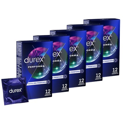 60 Stk. DUREX PERFORMA Kondome - Aktverlängernd - Länger Sex - mit 5% Benzocain