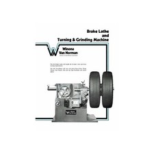 Winona Van Norman Model 304 405 Brake Lathe Flier Winona Van Norman Model 304 405 Brake Lathe Flier