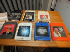 5 VINTAGE CHRISTMAS AND 2 VINTAGE SOUNDTRACK 8-TRACK TAPES GOOD STREISAND, ETC
