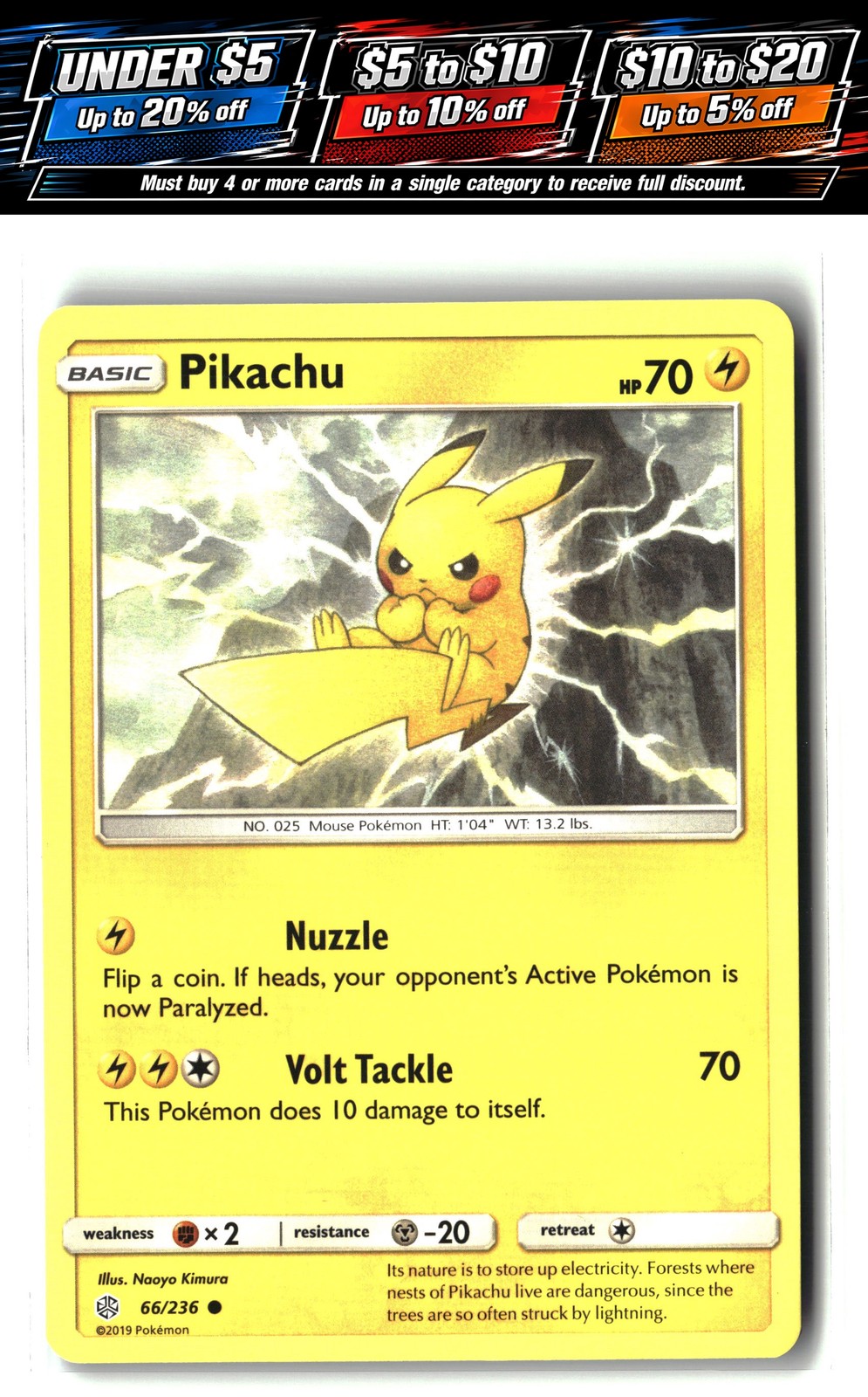 SM - Cosmic Eclipse #66/236 Pikachu