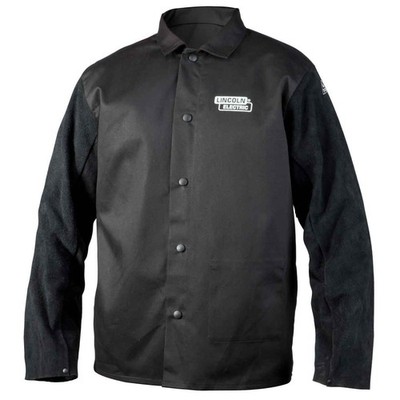 Lincoln Electric K3106 Traditional Split Leather Sleeved Welding Jacket Large