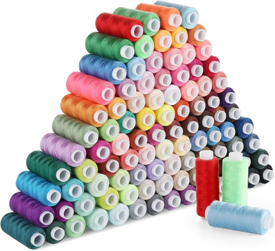 100 Color All Purpose Sewing Thread Assortment, 300 Yards Each | Sewing Thread