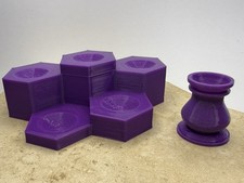 2 Purple Marble Displays For 5/8  To 1  Marbles - Lot  7470