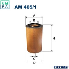 Image of AIR FILTER AM 405/1 FOR MAN D2556MXUH/175/2556MXUH/192 11.0L 6cyl SD