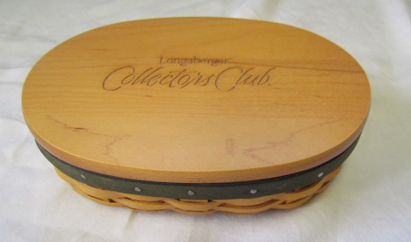 Longaberger Basket Collectors Club HARMONY No.5 Oval with Lid and Protector 6.5"