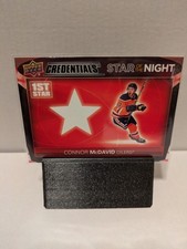 2021-22 Upper Deck Credentials Connor McDavid #1S-1 1st Star Of The Night