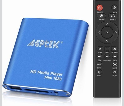 HDMI Media Player, Blue Mini 1080P Full-Hd Ultra HDMI MP4 Player for -MKV/RM/ MP