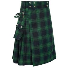 Usthirit Kilt for Men Traditional Highland Tartan Utility Large, Z2386