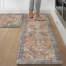 Kitchen Mats for Floor 2PCS Rugs Non Slip Washable Waterproof anti Fatigue
