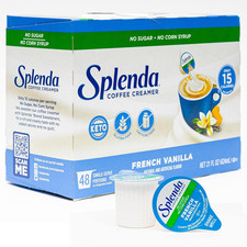 Single Serve Coffee Creamer Cups, Sugar Free French Vanilla, 48 Count
