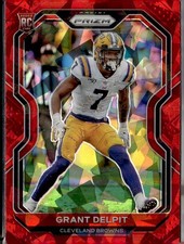 2020 Panini Prizm #318 Grant Delpit Red Ice