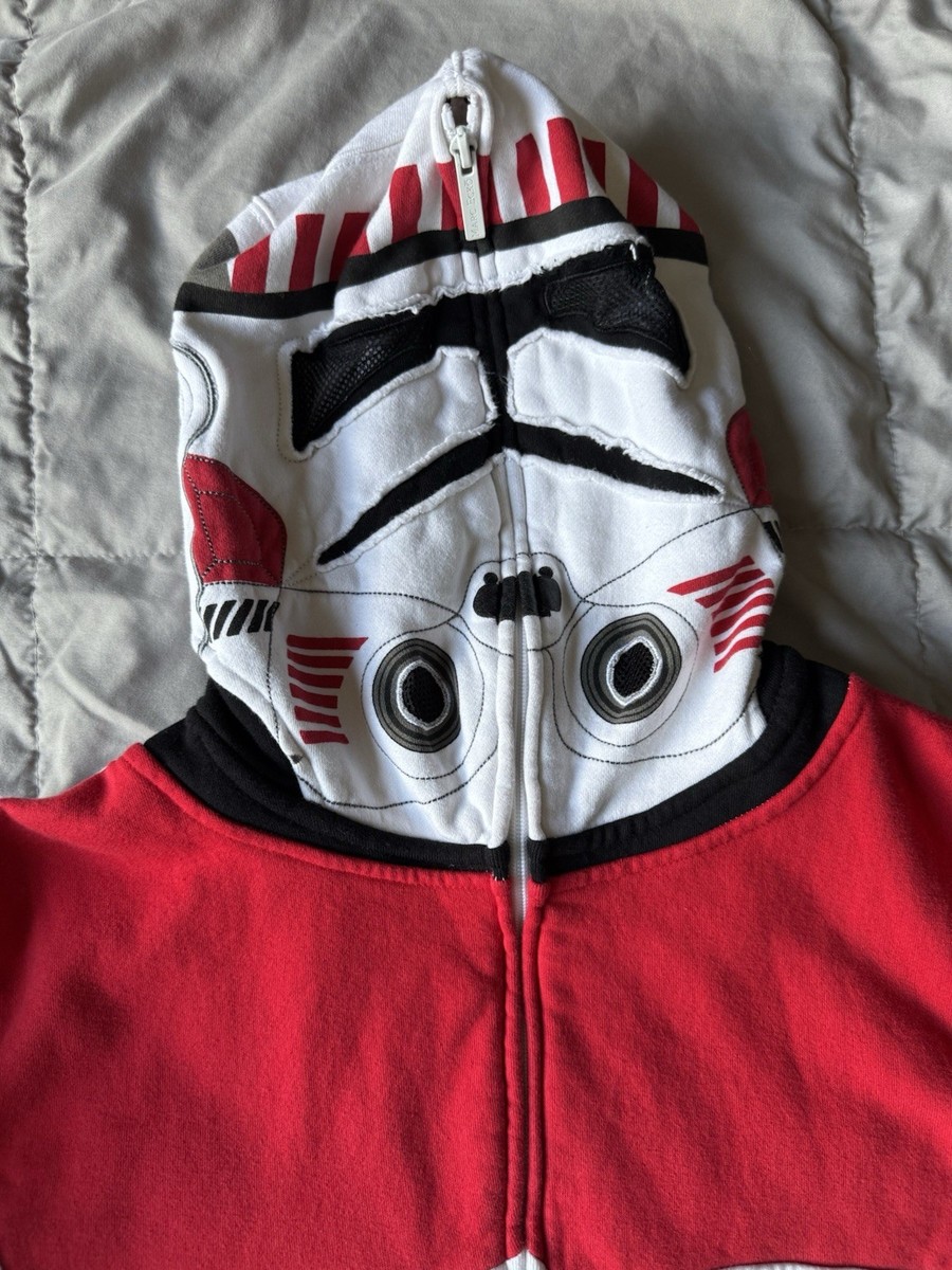 Star Wars x Mark Ecko Red Shock Trooper Zip Up Face Hoodie Size XL