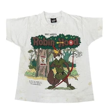 Vintage Disney Robin Hood Movie T-shirt 90s Youth Kids 80s