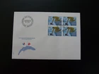 rescue safety in Leman Lake FDC Switzerland 1985 (block of 4)