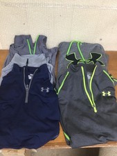 Men's Under Armour Hooded Pullover Lined Front Pocket 4 Long Sleeve Shirts-Sm-